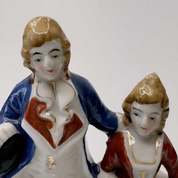 Occupied Japan Figurine 18th Century Man & Woman Hand Painted 1945-1952 VTG - Picture 6 of 10